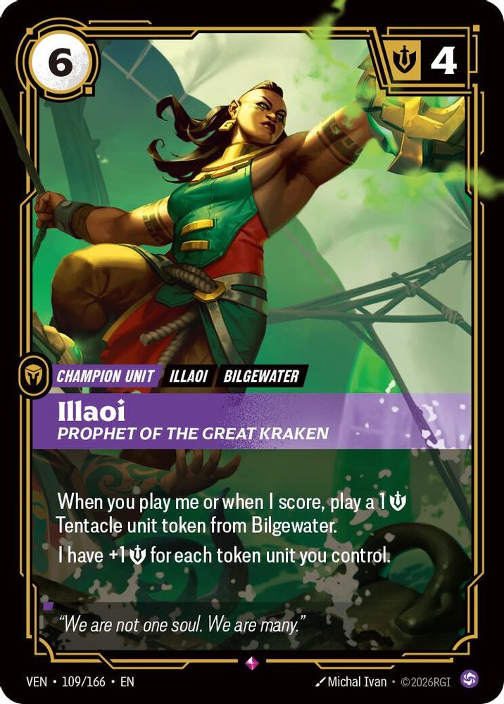 Illaoi - Prophet of the Great Kraken 109/166 Rare Vendetta Foil