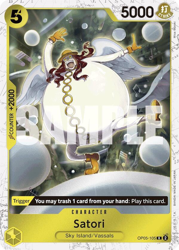 Satori (Jolly Roger Foil) OP05-105 Rare Premium Booster -The Best
