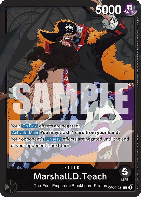 Marshall.D.Teach (081) OP09-081 Leader Emperors in the New World