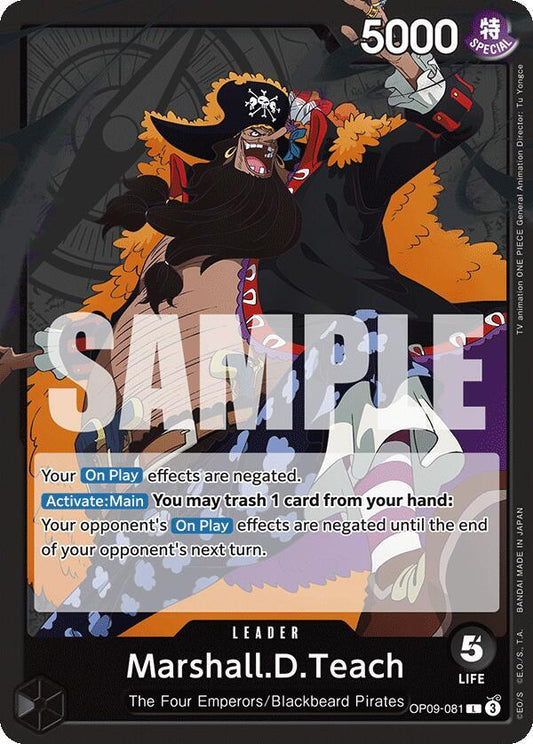 Marshall.D.Teach (081) OP09-081 Leader Emperors in the New World