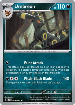 Umbreon 059/131 Holo Rare Prismatic Evolutions Holo