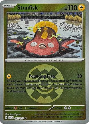 Stunfisk (Quick Ball) 062/217 Holo Ascended Heroes Reverse Holo