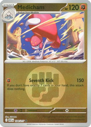 Medicham (Energy Symbol Pattern) 104/217 Ascended Heroes Reverse Holo