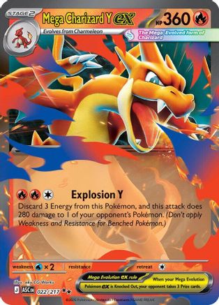 Mega Charizard Y ex 022/217 Double Rare Ascended Heroes