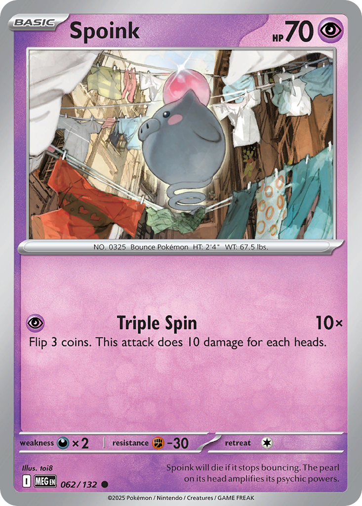 Spoink 062/132 Common Mega Evolution