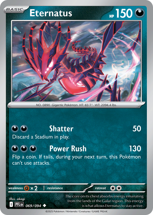 Eternatus 069/094 Uncommon Phantasmal Flames Reverse Holo