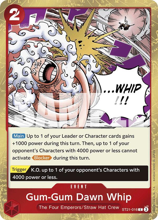 Gum-Gum Dawn Whip ST21-016 Common Starter Deck EX: Gear 5