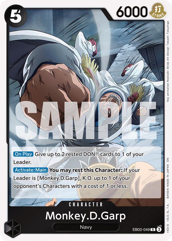 Monkey.D.Garp EB02-049 Rare Extra Booster: Anime 25th Collection