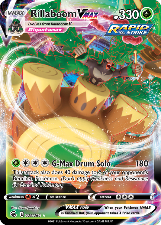 Rillaboom VMAX 023/264 Holo Ultra Rare Fusion Strike