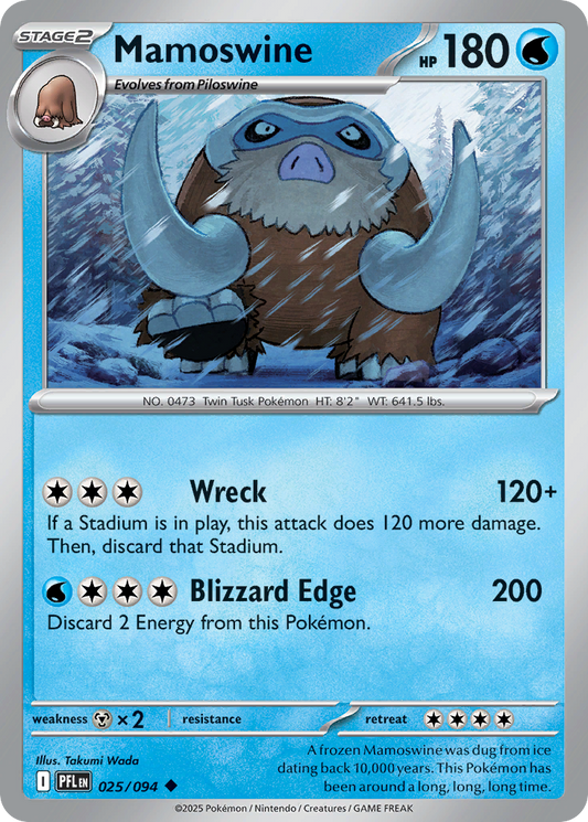 Mamoswine 025/094 Uncommon Phantasmal Flames