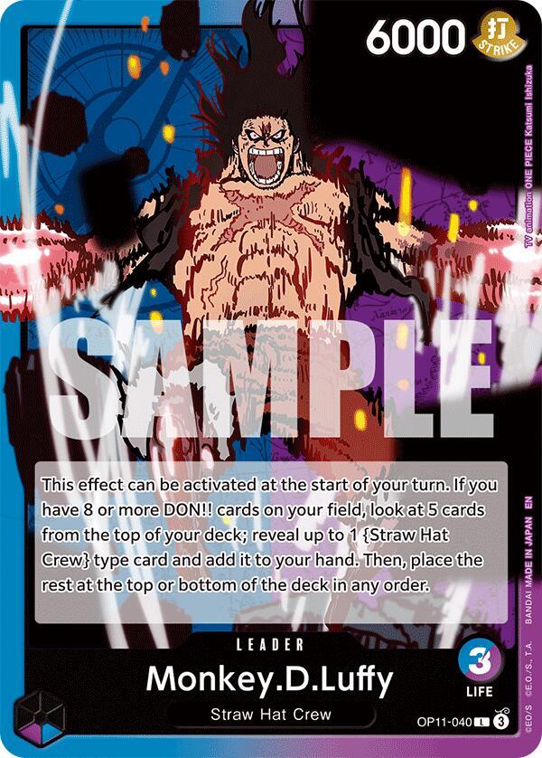 Monkey.D.Luffy (040) OP11-040 Leader A Fist of Divine Speed
