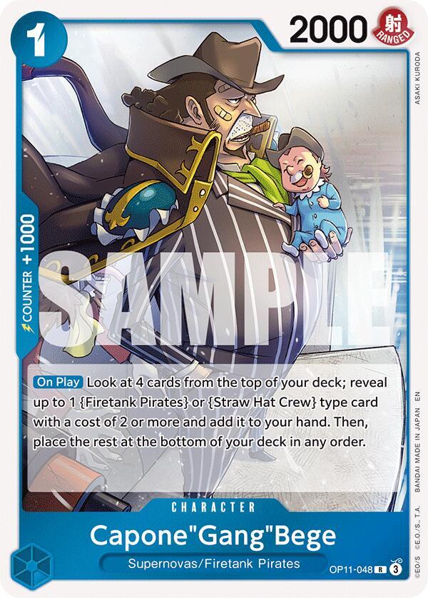 Capone"Gang"Bege (048) OP11-048 Rare A Fist of Divine Speed
