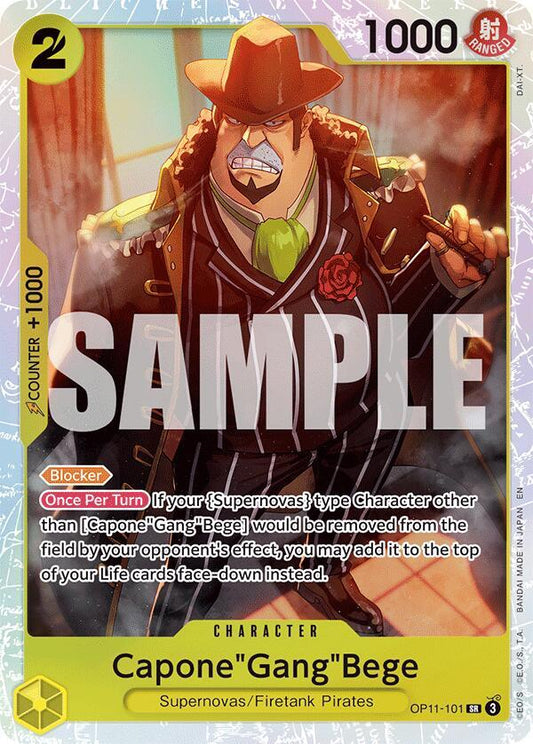 Capone"Gang"Bege (101) OP11-101 Super Rare A Fist of Divine Speed
