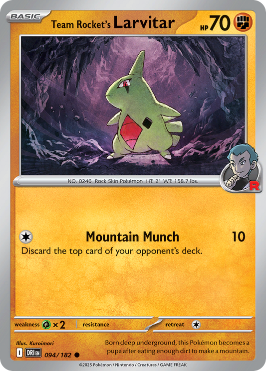 Team Rocket's Larvitar 094/182 Common Destined Rivals