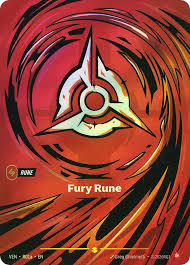 Fury Rune (R01a) R01A Showcase Vendetta Foil