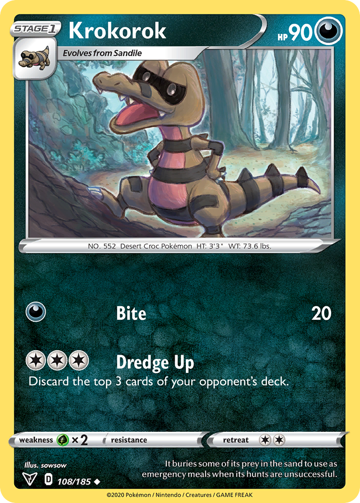 Krokorok 108/185 Uncommon Vivid Voltage
