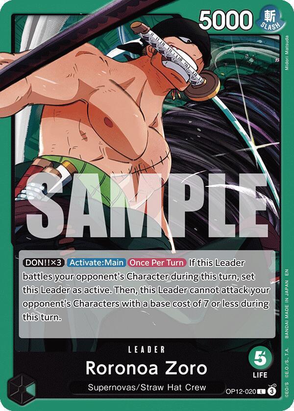 Roronoa Zoro (020) OP12-020 Leader Legacy of the Master