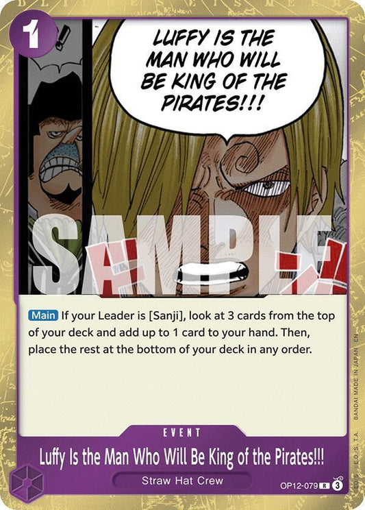 Luffy Is the Man Who Will Be King of the Pirates!!! OP12-079 Legacy of the Master