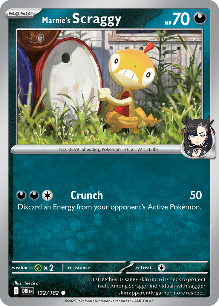 Marnie's Scraggy 132/182 Common Destined Rivals