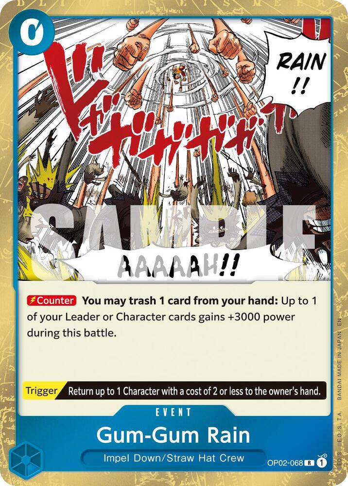 Gum-Gum Rain (Reprint) OP02-068 Premium Booster -The Best- Vol. 2