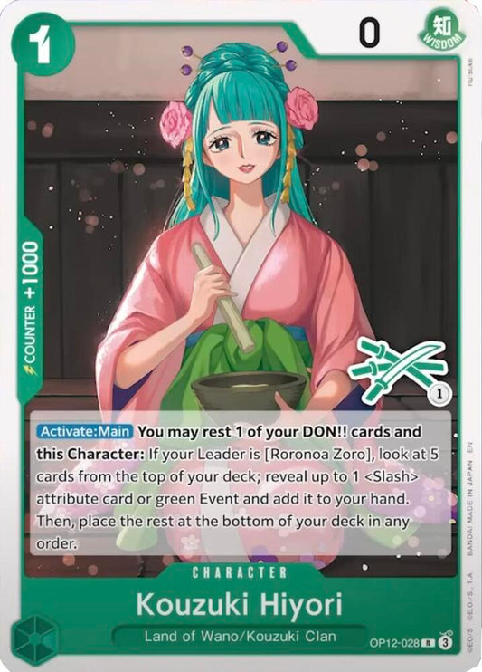 Kouzuki Hiyori (Zoro Deck) OP12-028 Rare Learn Together Deck Set