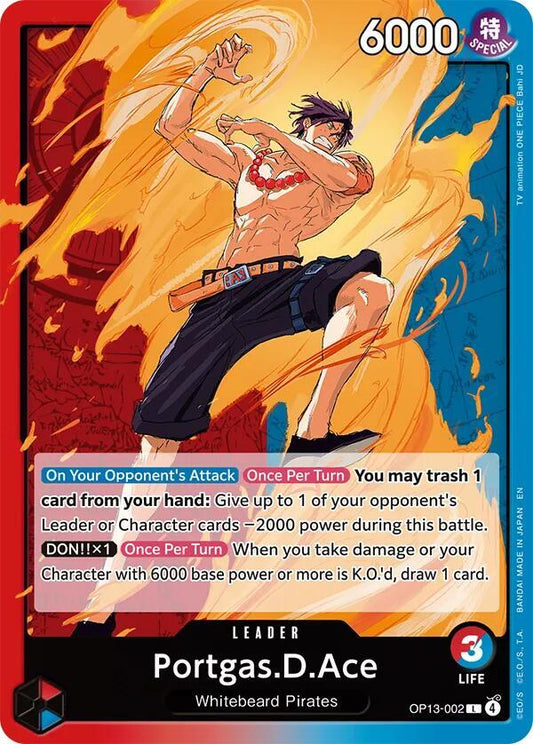 Portgas.D.Ace (002) OP13-002 Leader Carrying On His Will
