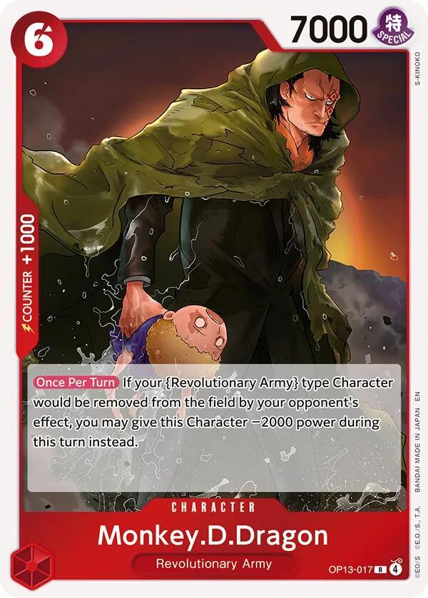 Monkey.D.Dragon OP13-017 Rare Carrying On His Will