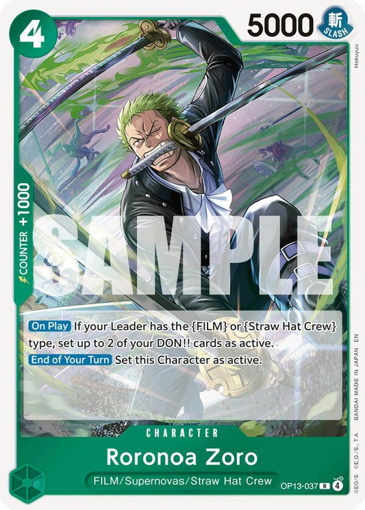 Roronoa Zoro OP13-037 Rare Carrying On His Will