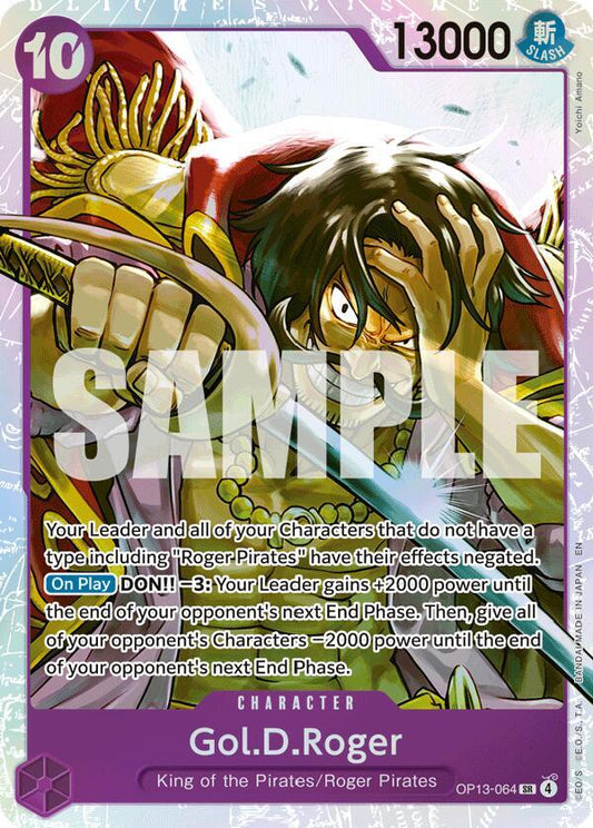 Gol.D.Roger (064) OP13-064 Super Rare Carrying On His Will