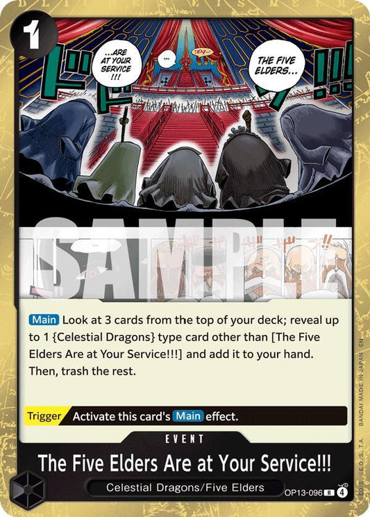 The Five Elders Are at Your Service!!! OP13-096 Carrying On His Will