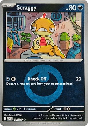 Scraggy (Energy Symbol Pattern) 134/217 Holo Ascended Heroes Reverse Holo