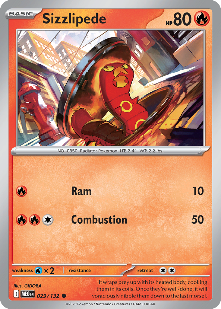 Sizzlipede 029/132 Common Mega Evolution