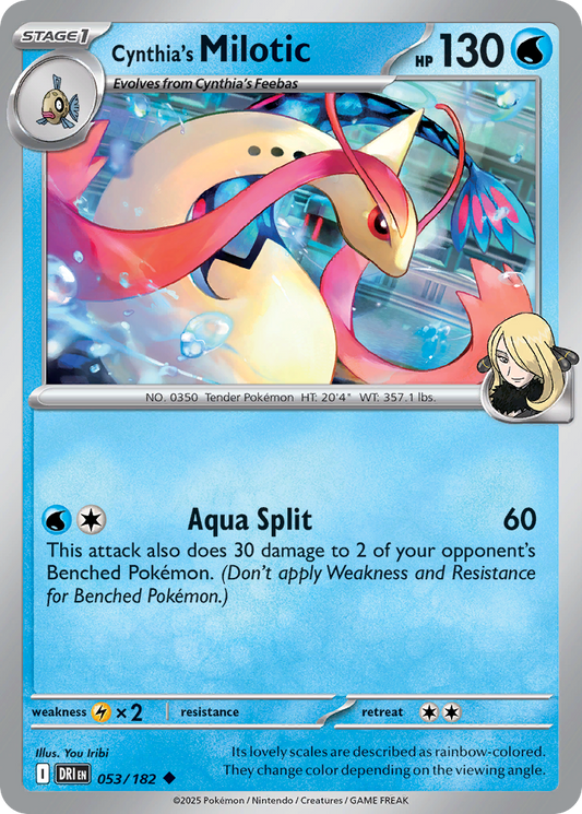 Cynthia's Milotic 053/182 Uncommon Destined Rivals