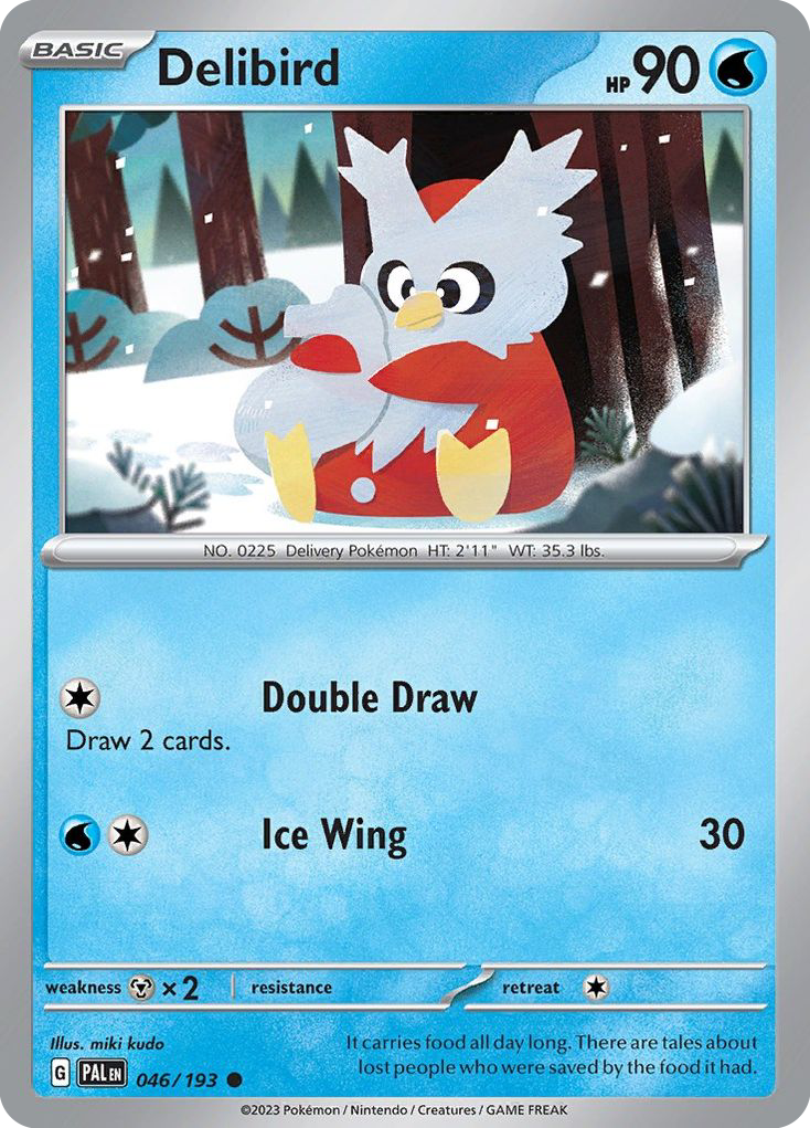 Delibird 046/193 Common Paldea Evolved Reverse Holo