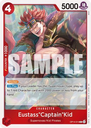 Eustass"Captain"Kid OP14-014 Rare The Azure Sea's Seven