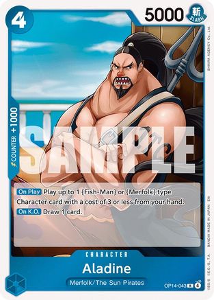Aladine OP14-043 Rare The Azure Sea's Seven