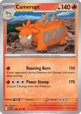 Camerupt 028/217 Uncommon Ascended Heroes