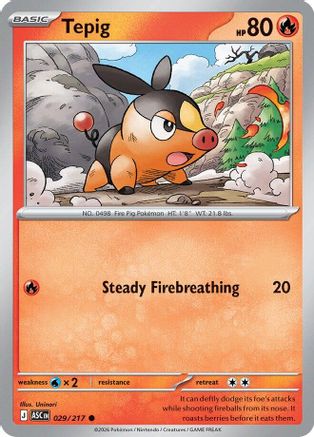 Tepig 029/217 Common Ascended Heroes