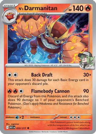 N's Darmanitan 033/217 Uncommon Ascended Heroes