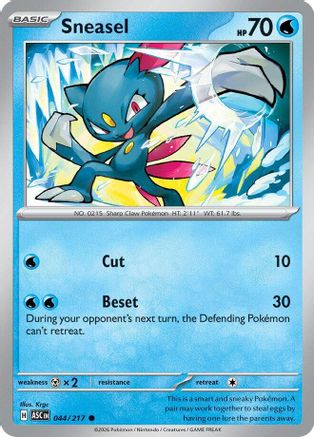 Sneasel 044/217 Common Ascended Heroes