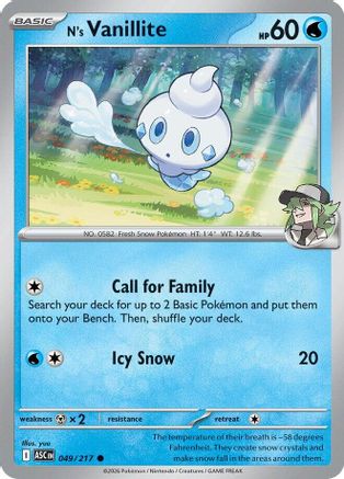 N's Vanillite 049/217 Common Ascended Heroes