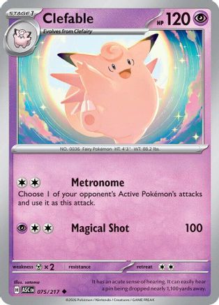 Clefable 075/217 Uncommon Ascended Heroes