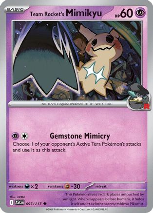 Team Rocket's Mimikyu 097/217 Uncommon Ascended Heroes