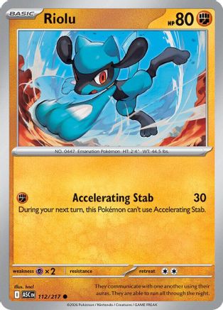 Riolu 112/217 Common Ascended Heroes