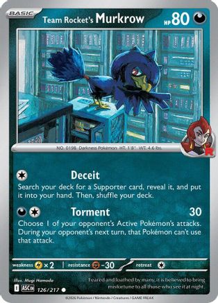 Team Rocket's Murkrow 126/217 Common Ascended Heroes