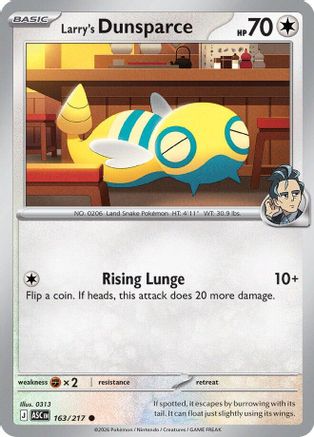 Larry's Dunsparce 163/217 Common Ascended Heroes