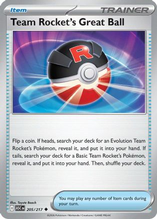 Team Rocket's Great Ball 205/217 Uncommon Ascended Heroes