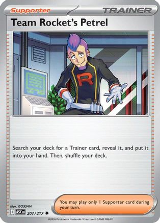 Team Rocket's Petrel 207/217 Uncommon Ascended Heroes