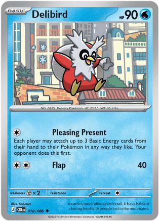 Delibird 018/086 Uncommon Chaos Rising Reverse Holo