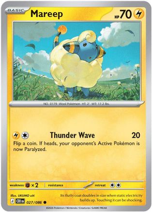 Mareep 027/086 Common Chaos Rising Reverse Holo